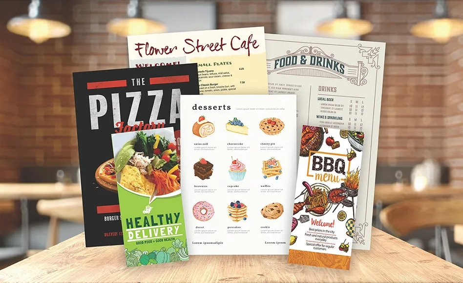 Menu printing Lancaster