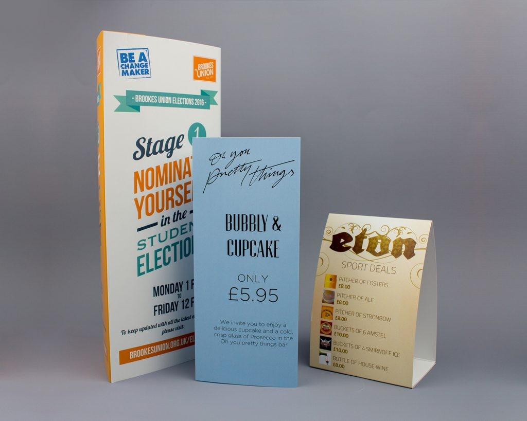 Table Tents Printing Lancaster